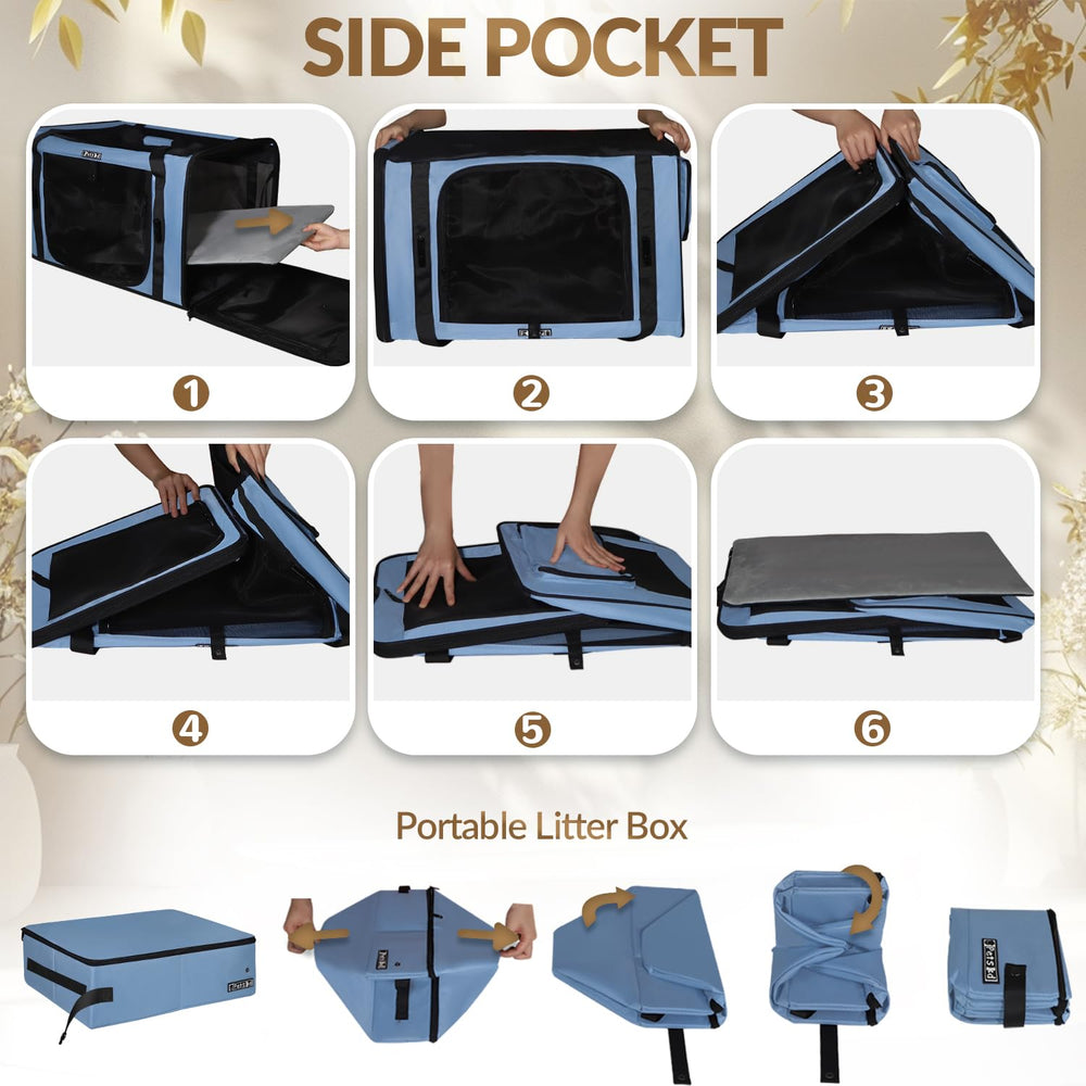 Petskd washable bottom mat adds cozy support for anxious travelers