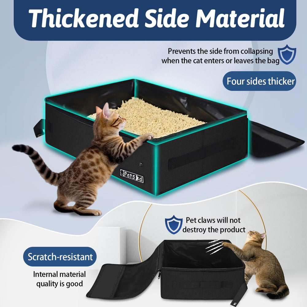 Petskd sturdy lightweight litter box with reinforced sides for secure use.
