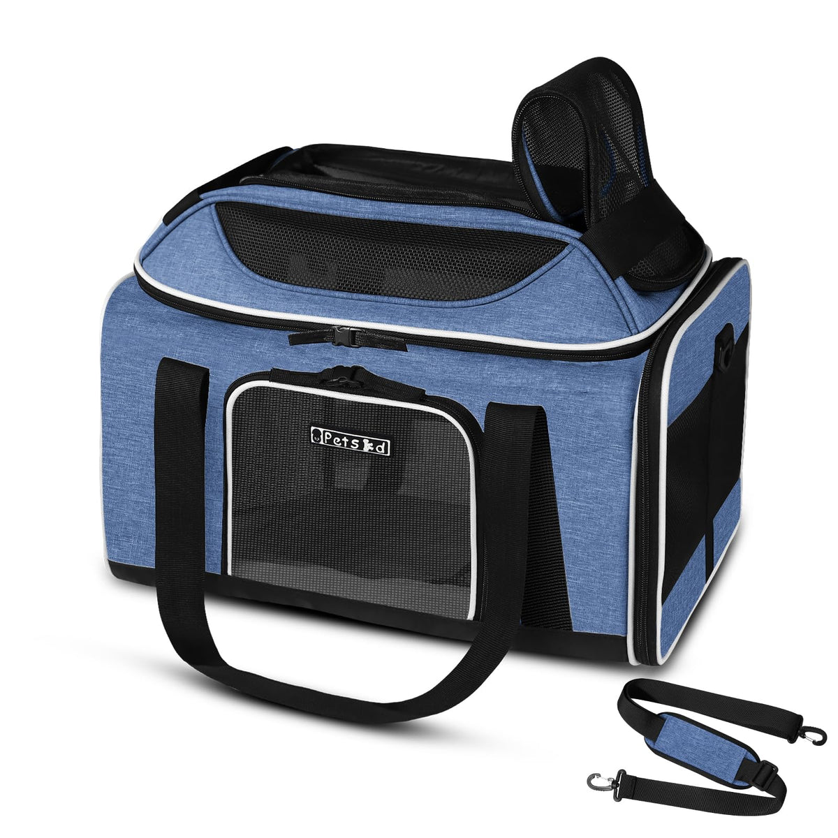 Petskd top-expandable carrier under-seat dimensions for easy airline travel