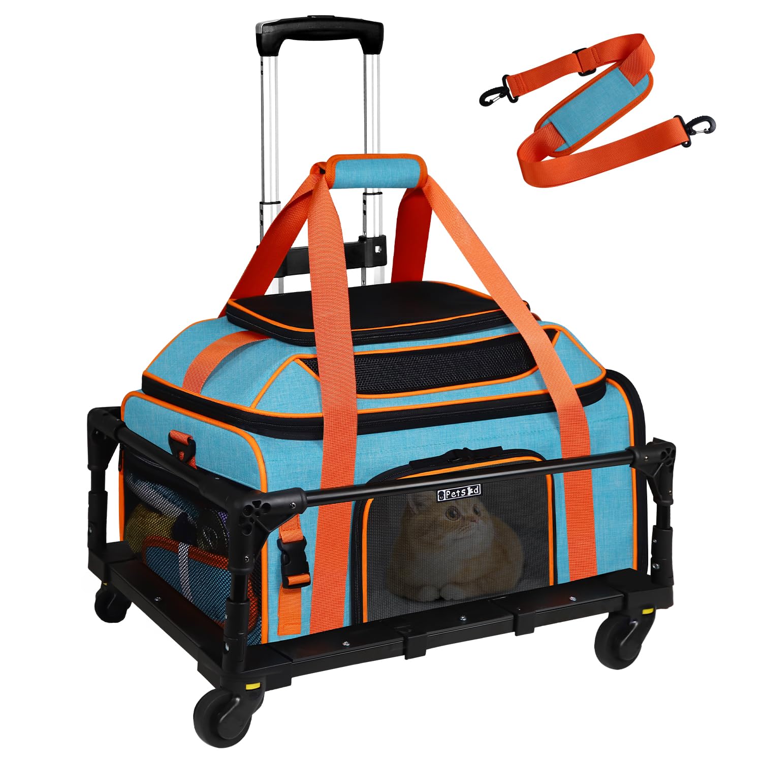 Petskd top-expandable carrier under-seat design for easy travel with small pets