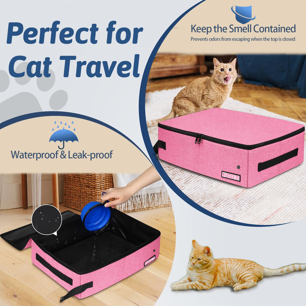Petskd litter box folded compactly for suitcase packing