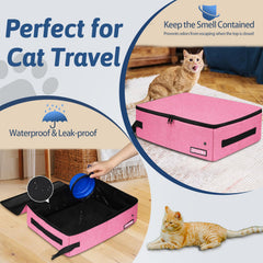 Petskd litter box folded compactly for suitcase packing