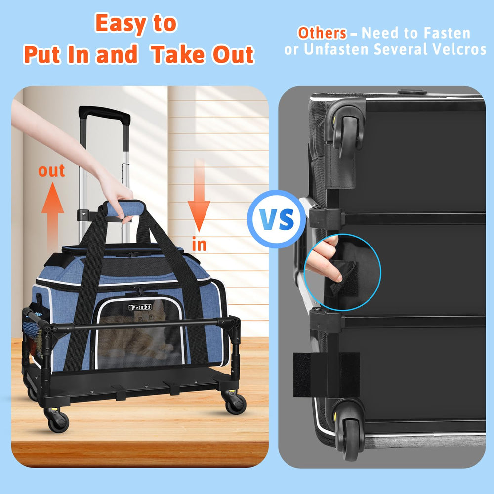 Petskd under-seat airline-approved carrier fits under airplane seats.