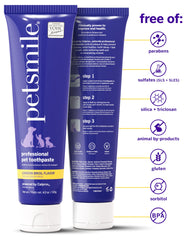Calprox formula close-up highlighting cleaning action at the tooth surface.