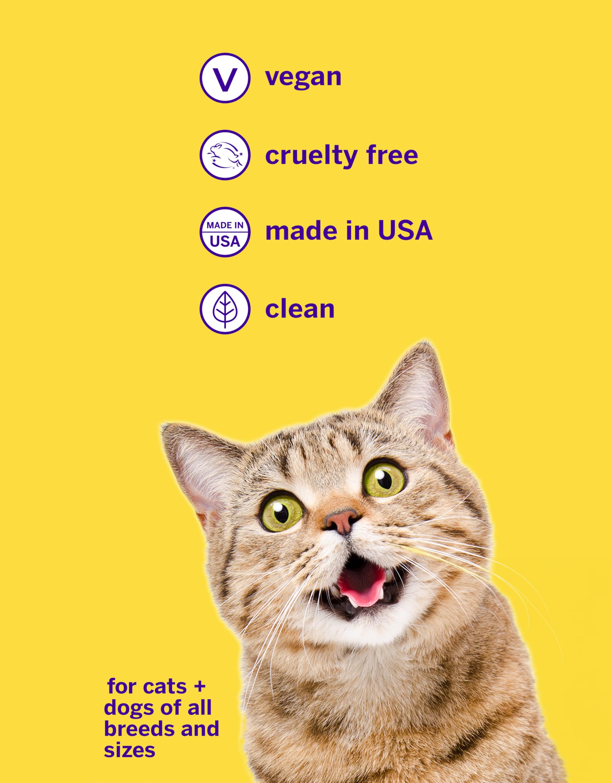 Hypoallergenic ingredients label on the Petsmile tube.