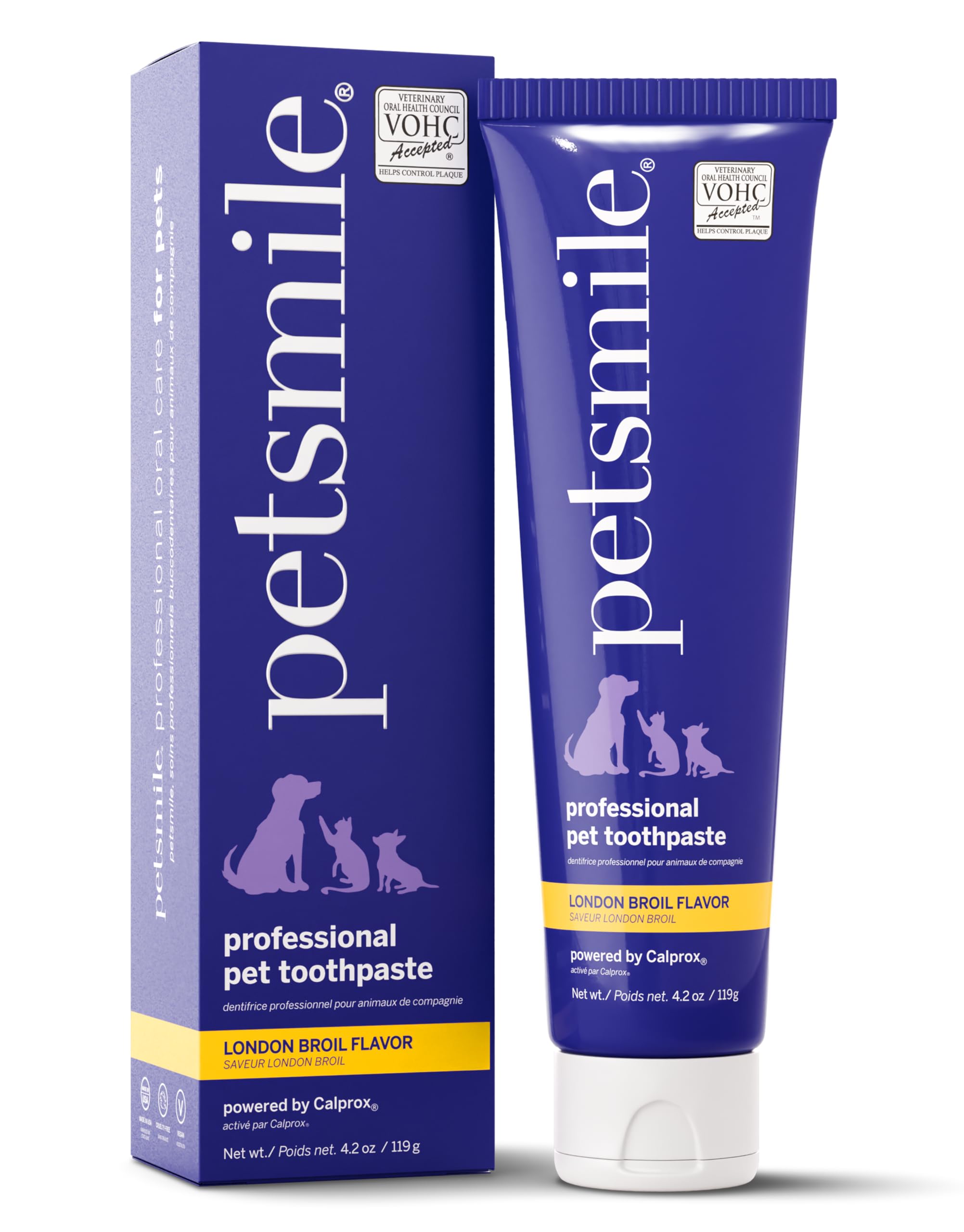 Petsmile professional toothpaste tube for cats and dogs supporting daily dental care.