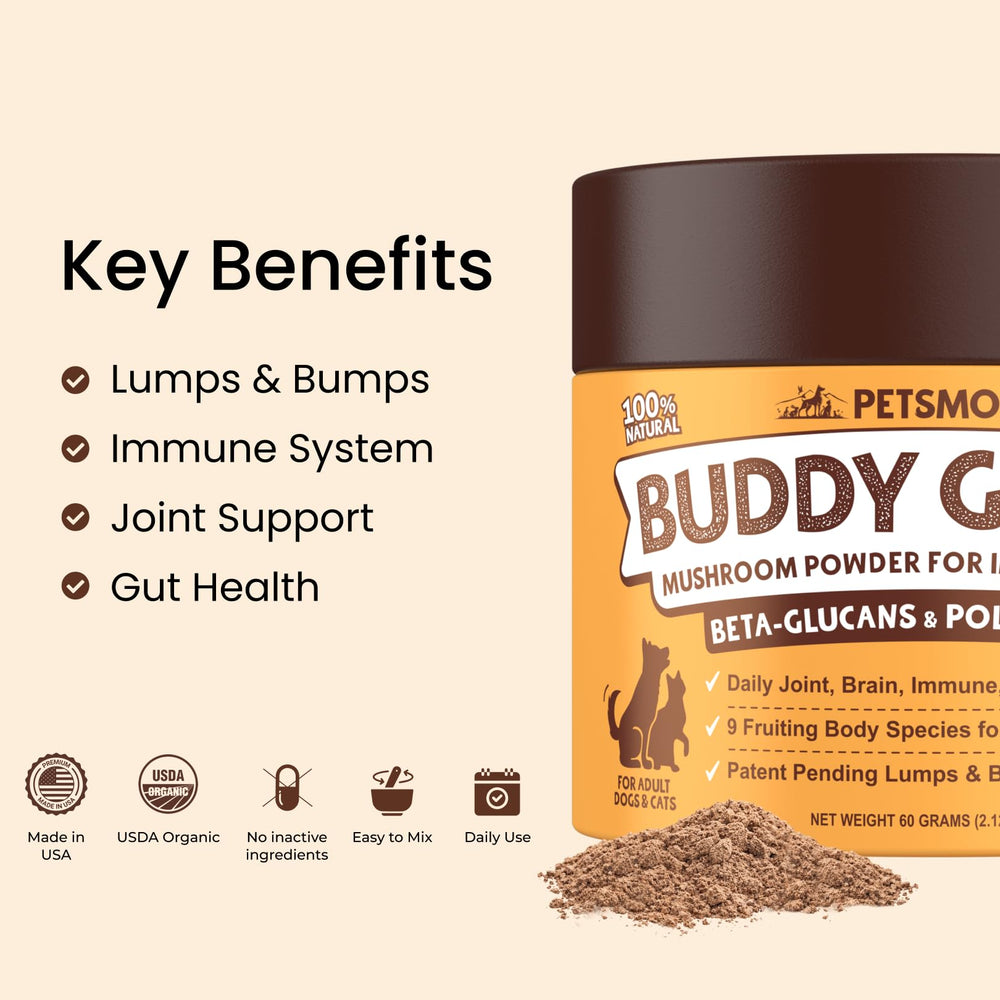 Petsmont Buddy Guard bottle closeup showing convenient daily dosing.