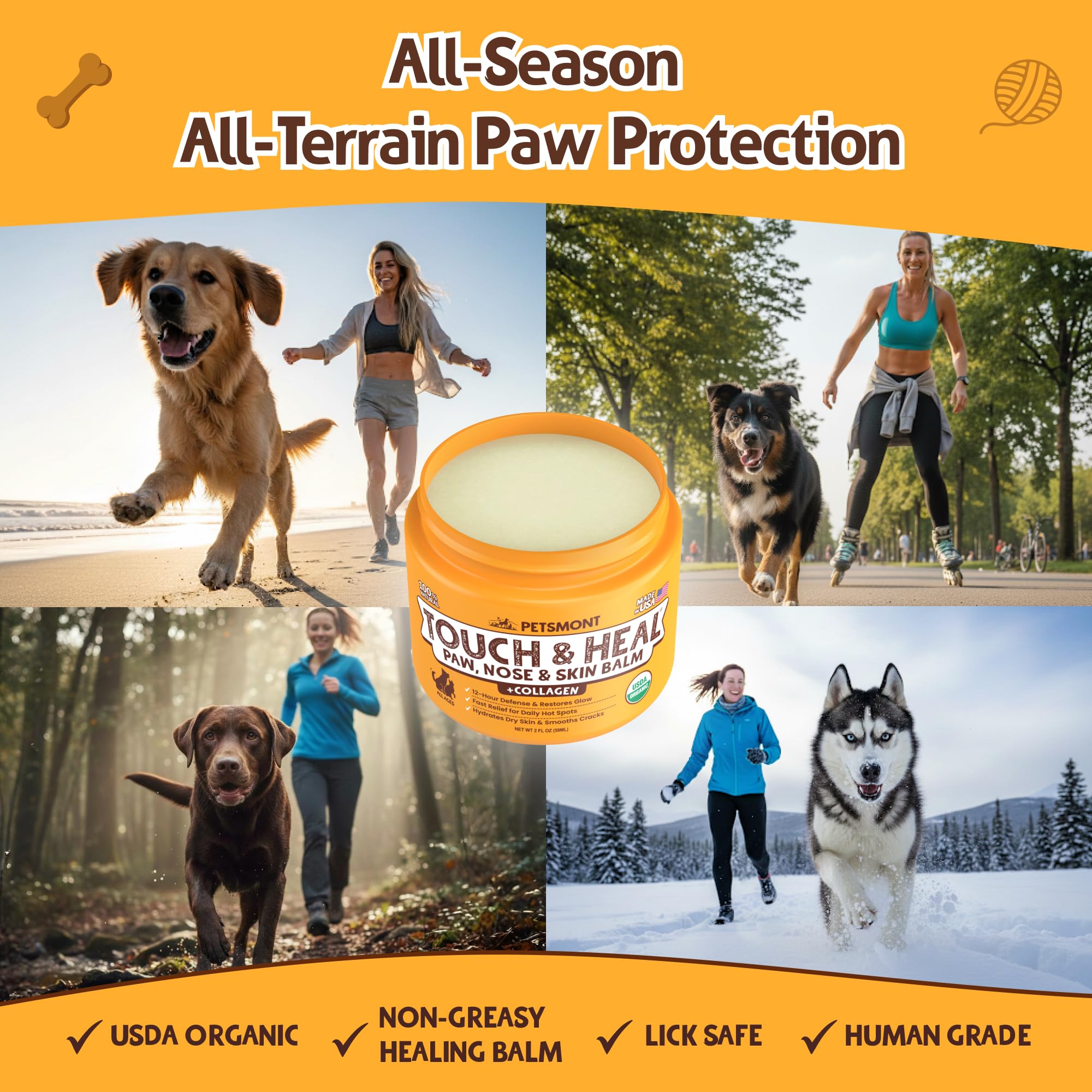 Petsmont ingredients include shea butter, coconut oil, beeswax, and aloe