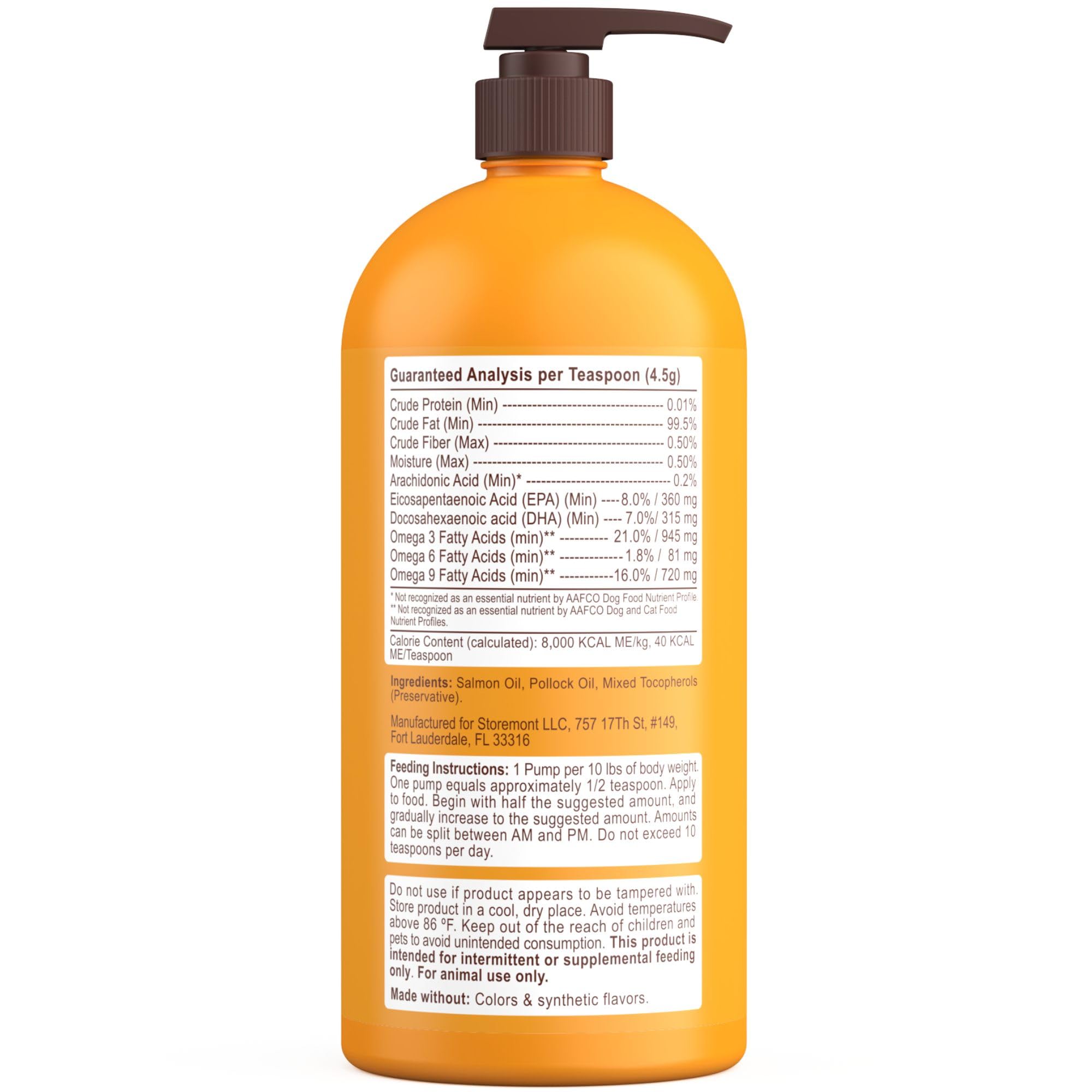 Petsmont Omega Love+ label close-up highlighting EPA DHA for a healthy omega profile