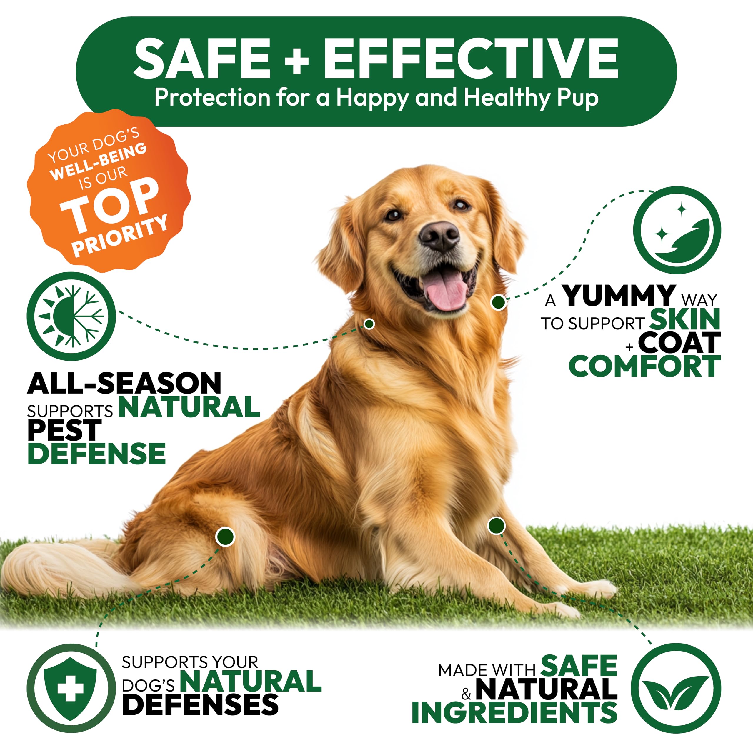 Petsology all-breeds dog pills suitable for any size.