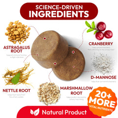 Petsology Dog UTI Chews close cranberry-dmannose — highlighting key ingredients.