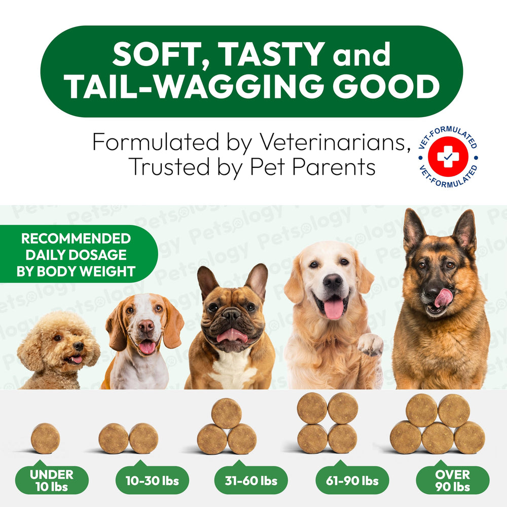 Petsology easy-dose packaging enables simple daily administration.