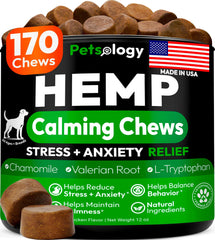 Petsology Hemp Calming Chews packshot for calm dog relief