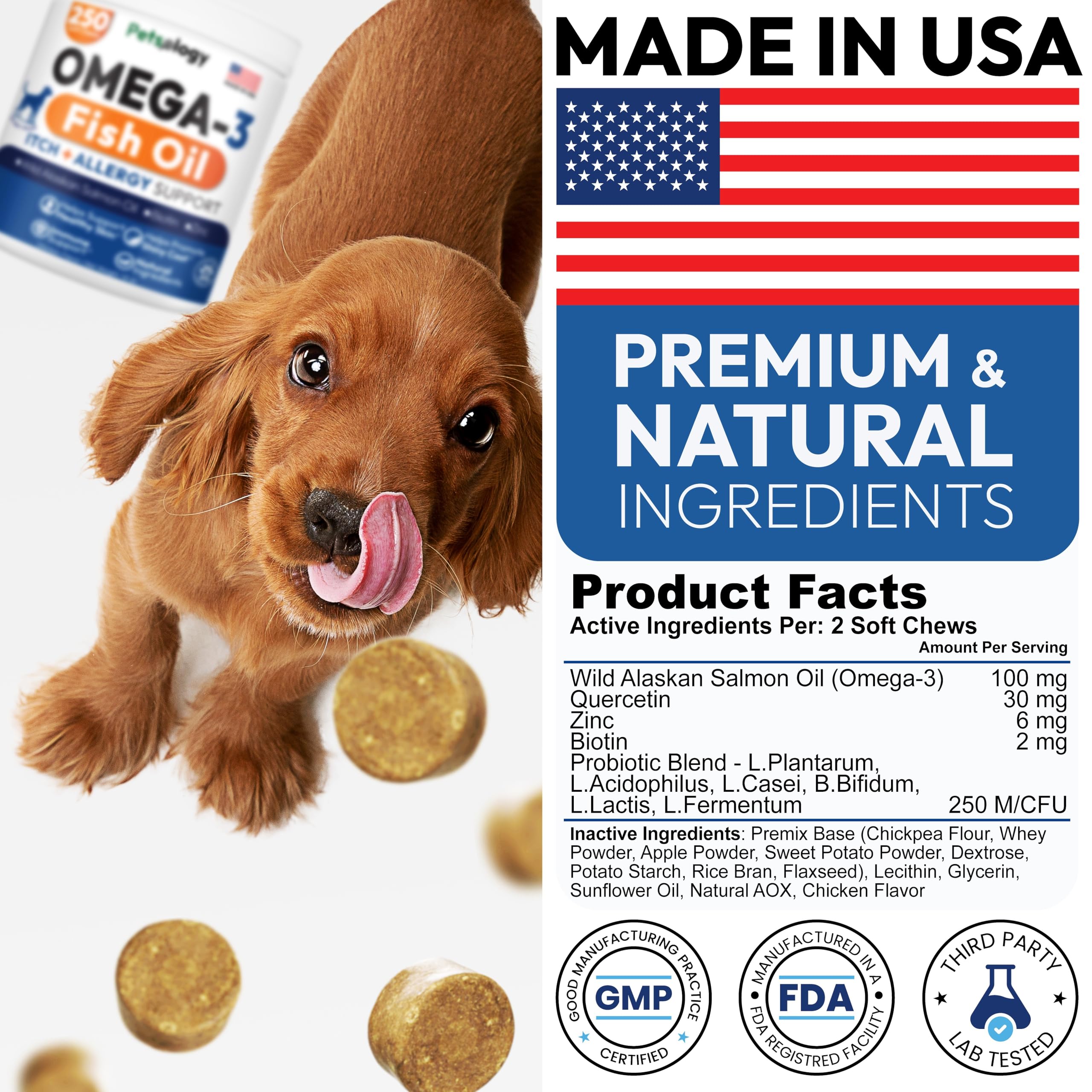 Petsology Omega 3 for Dogs chews hip-joint close-up hints mobility support