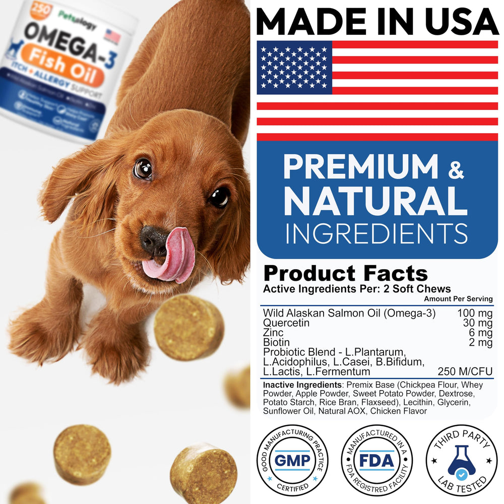 Petsology Omega 3 for Dogs chews hip-joint close-up hints mobility support