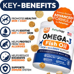 Petsology Omega 3 for Dogs chews close-up reveals texture and quality