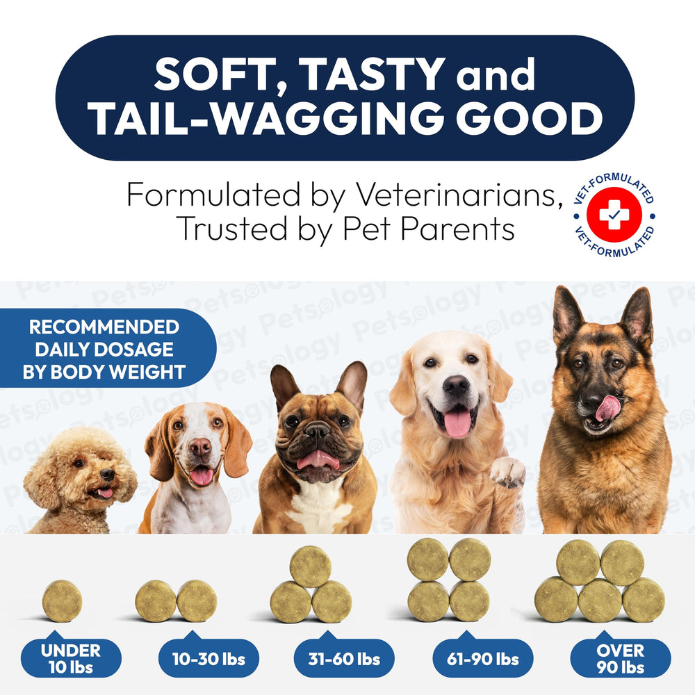 Petsology Omega 3 for Dogs chews USA facility emblem communicates safety