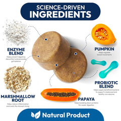 Petsology Probiotics for Dogs promotes yeast balance for skin and ears comfort.