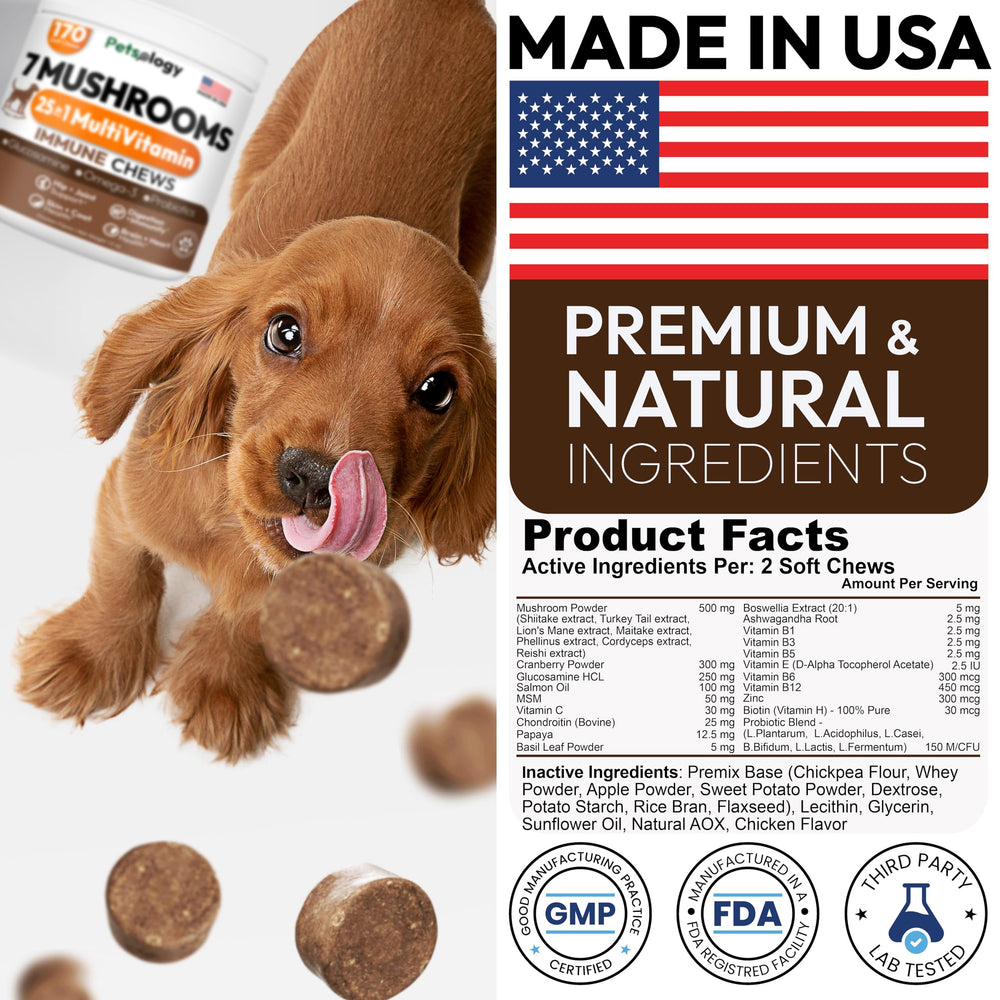 Petsology usa-made facility badge communicates safety and quality control.