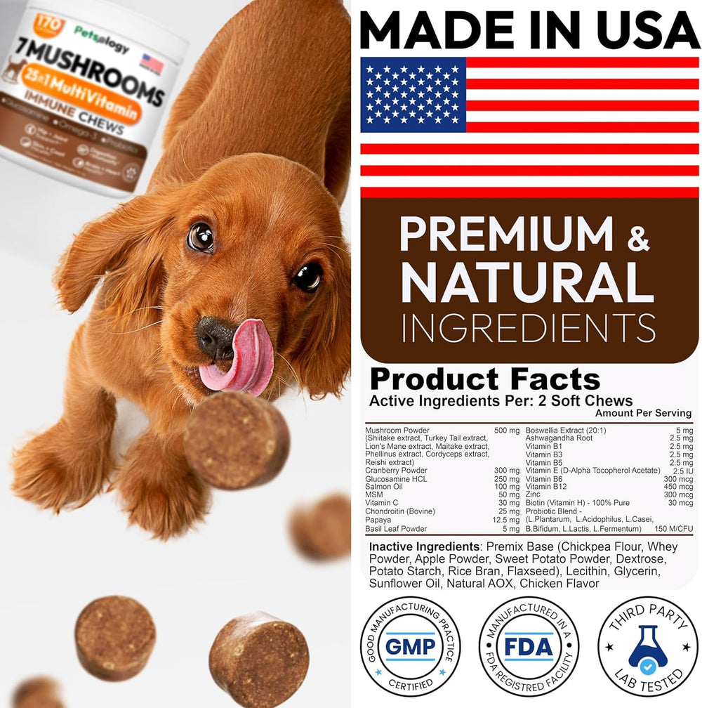 Petsology USA-made facility badge signals quality and safety in production.