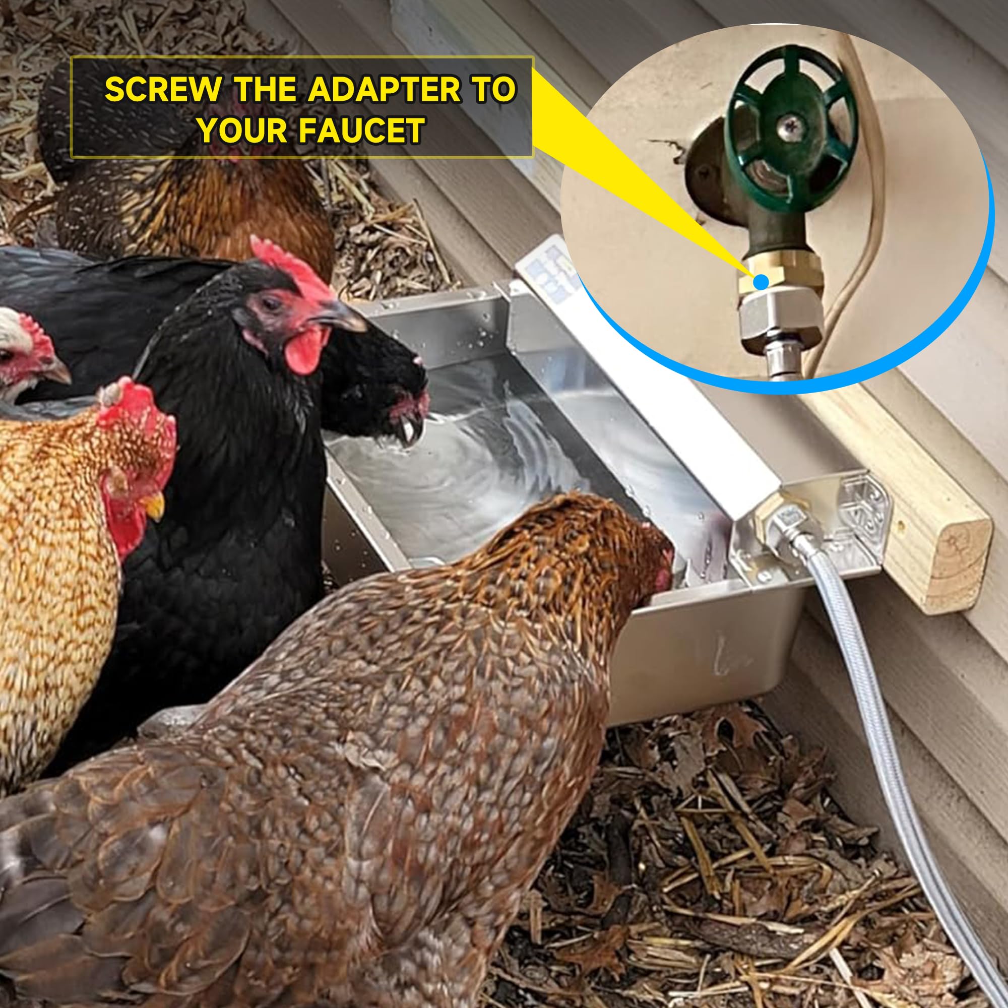 PETSOLON large-capacity waterer suitable for indoor/outdoor feeding areas.