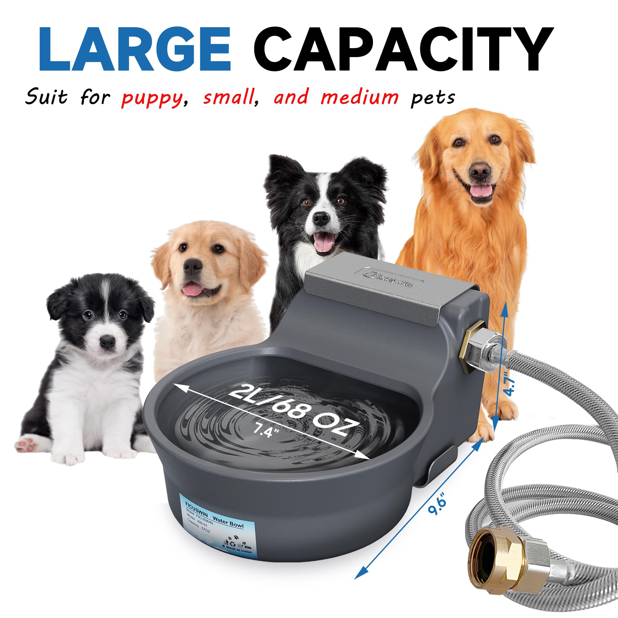 PETSOLON anti-tip bracket keeps bowl steady during energetic pets