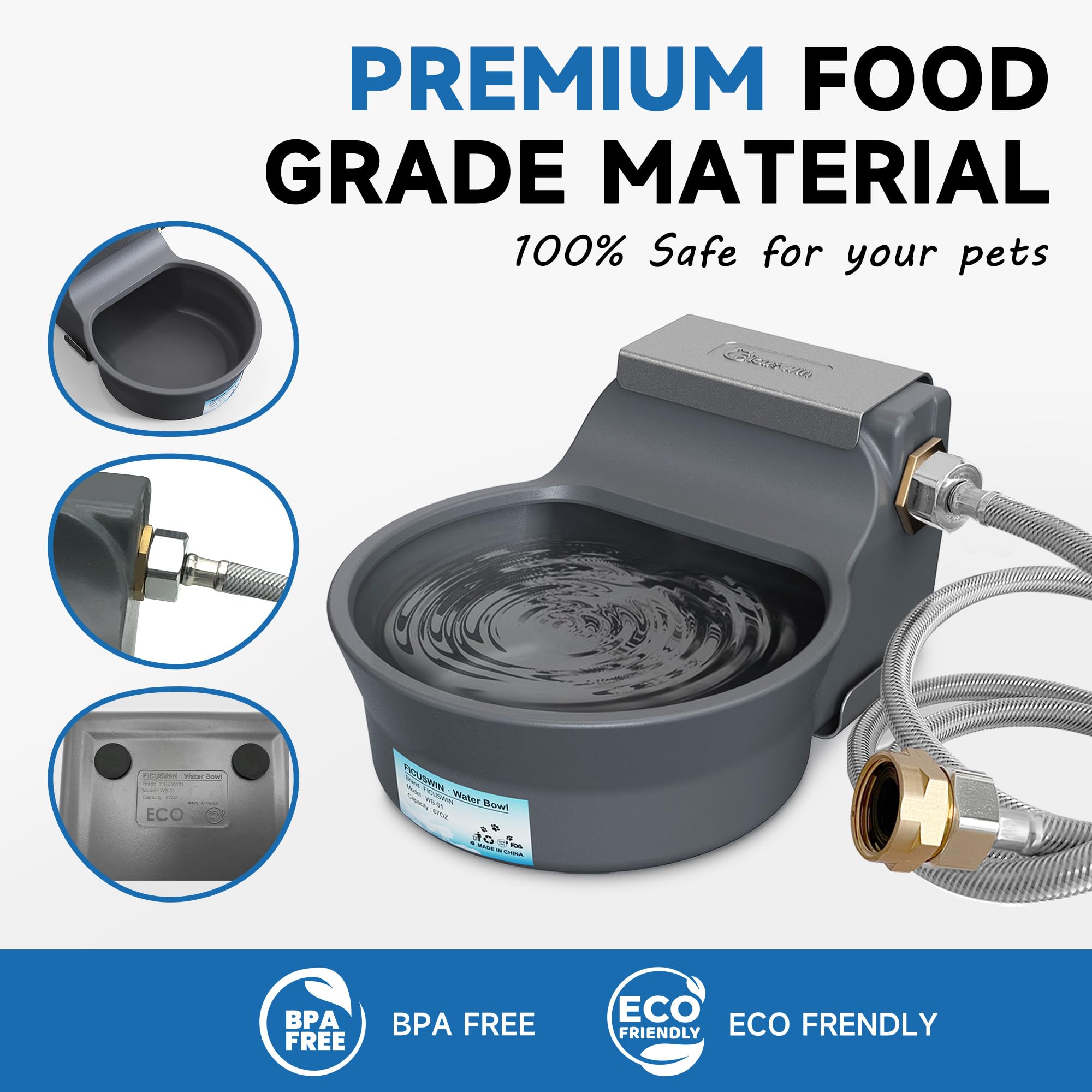 PETSOLON food-grade HDPE construction ensures safe drinking water