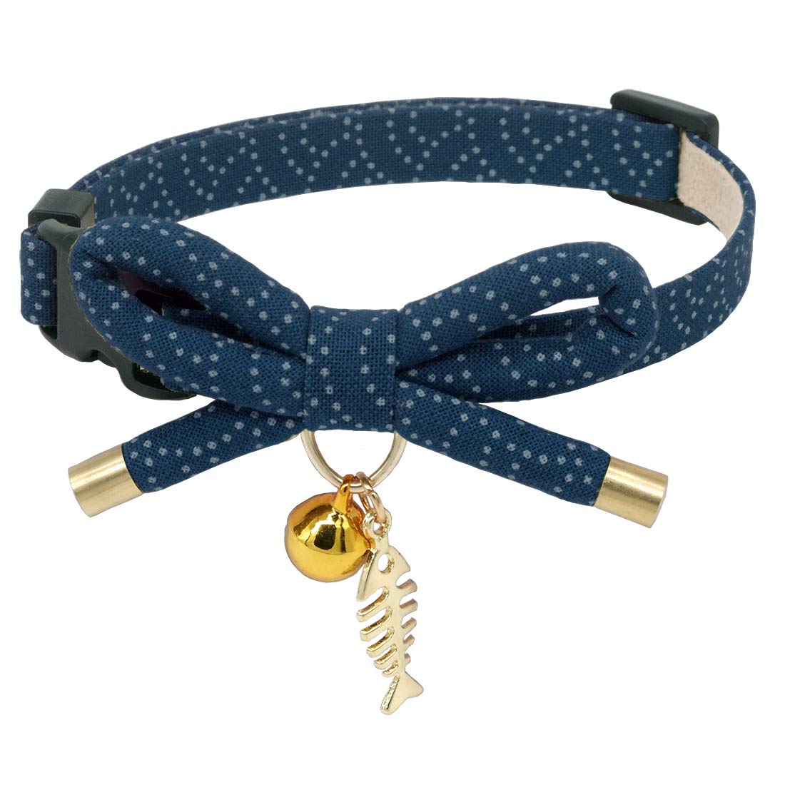 PetSoKoo Bowtie Cat Collar with Bell highlights a chic bowknot and audible safety bell.