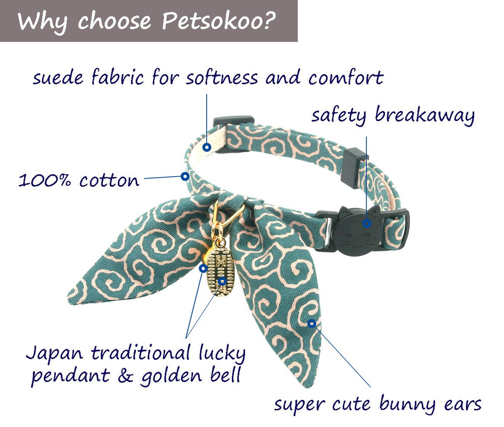 PetSoKoo Open Three Luck charm accent for a playful look on cats.