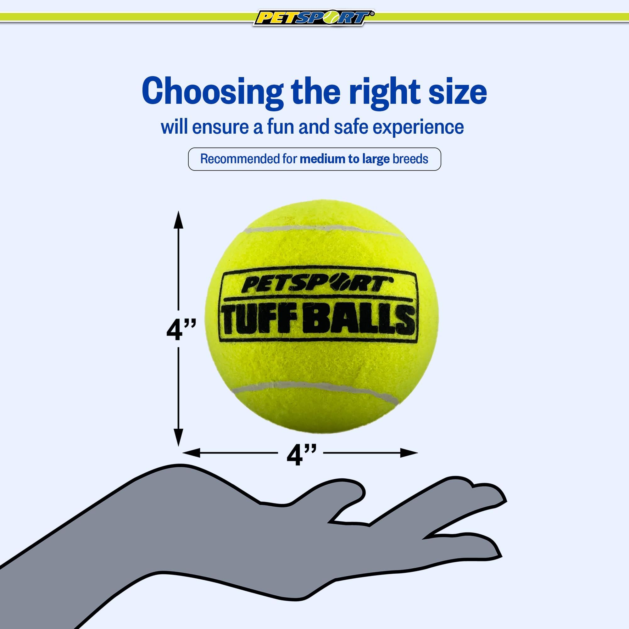 PetSport Giant Tuff Ball floating in water for lake or pool fetch