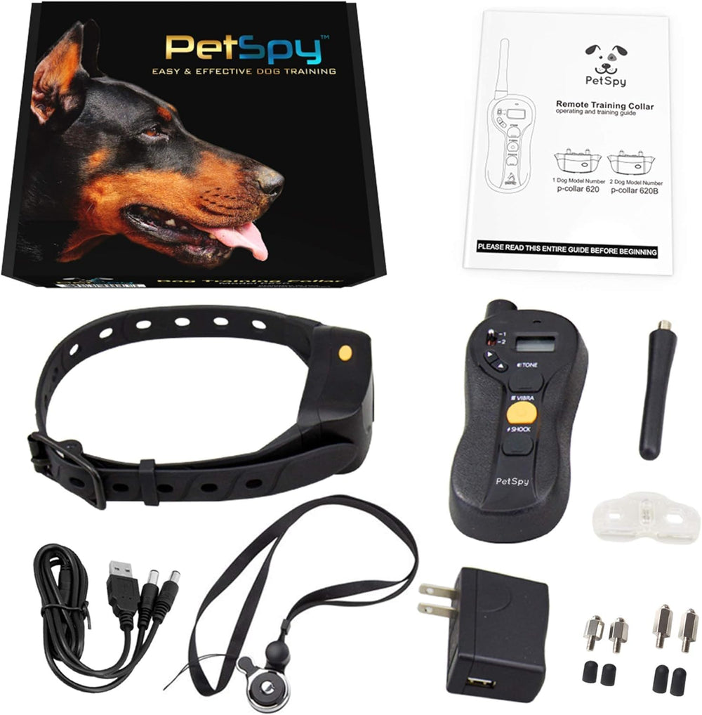 PetSpy rechargeable battery charging the dog collar for extended sessions