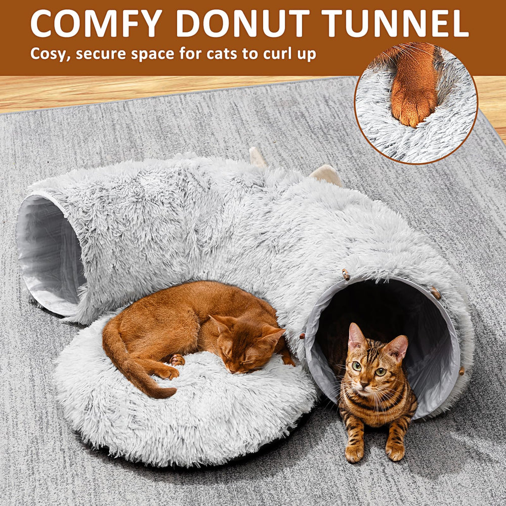 Petsta cat tunnel dual exit design invites interactive hide-and-seek fun.