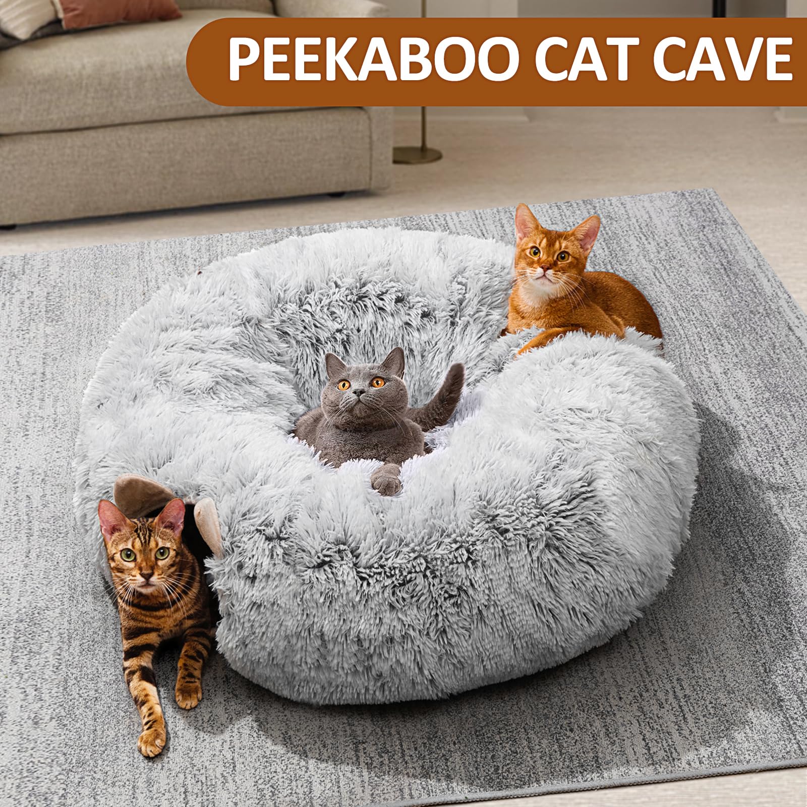 Petsta cat tunnel plush material is durable and long-lasting for everyday use.