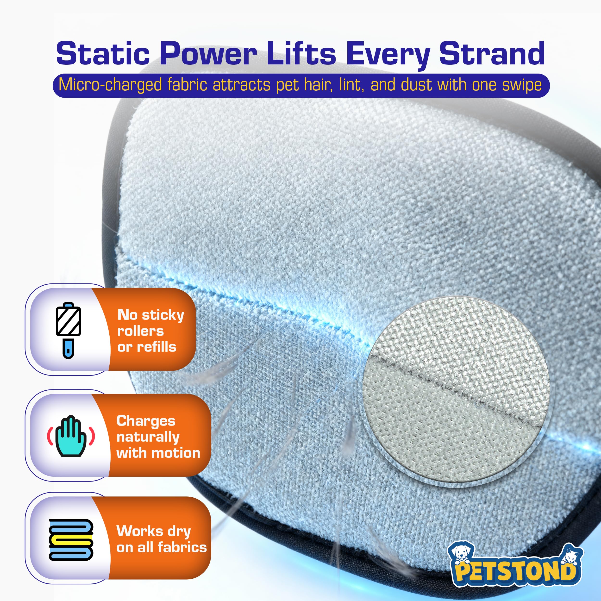 PETSTOND Hair removal on couch and furniture surfaces.