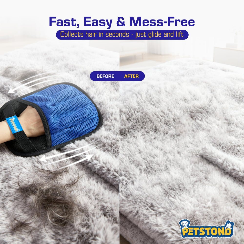PETSTOND Glove glides over fabrics for fast pet hair.