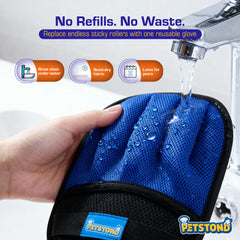 PETSTOND Wrist-strap secured glove for steady cleaning.