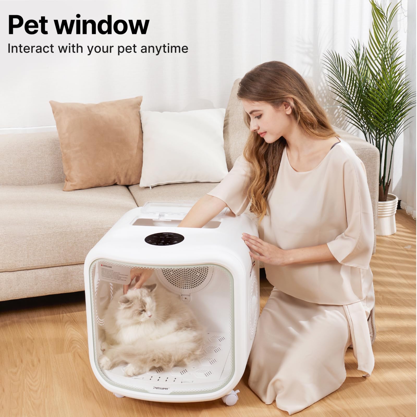 Petsuper temperature control close-up with NTC/PTC system for precise, safe operation