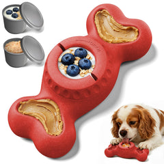 PETSWEET 3-in-1 enrichment toy for aggressive chewers, red, built for extended play.
