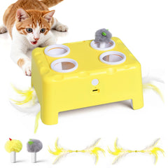 PETSWEET Cheese Box 4-hole whack-a-mole base ready for play