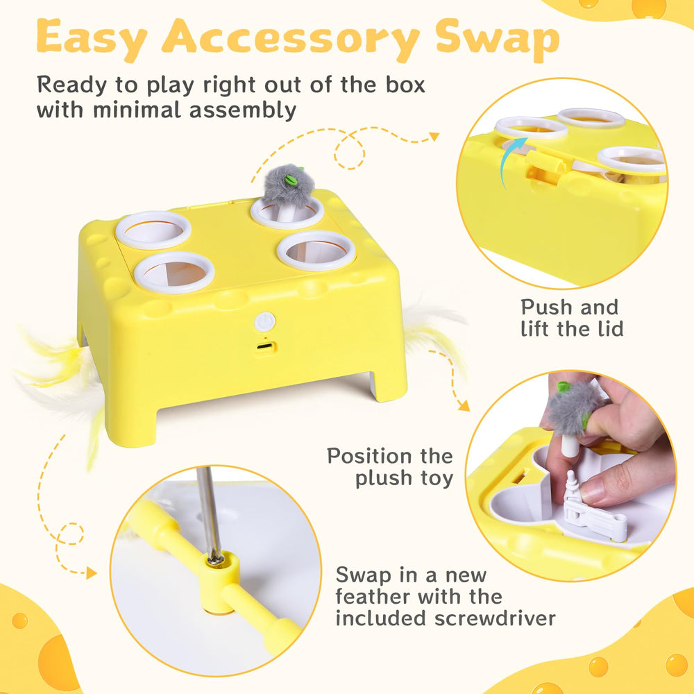 PETSWEET Cheese Box interchangeable attachments ready for refresh