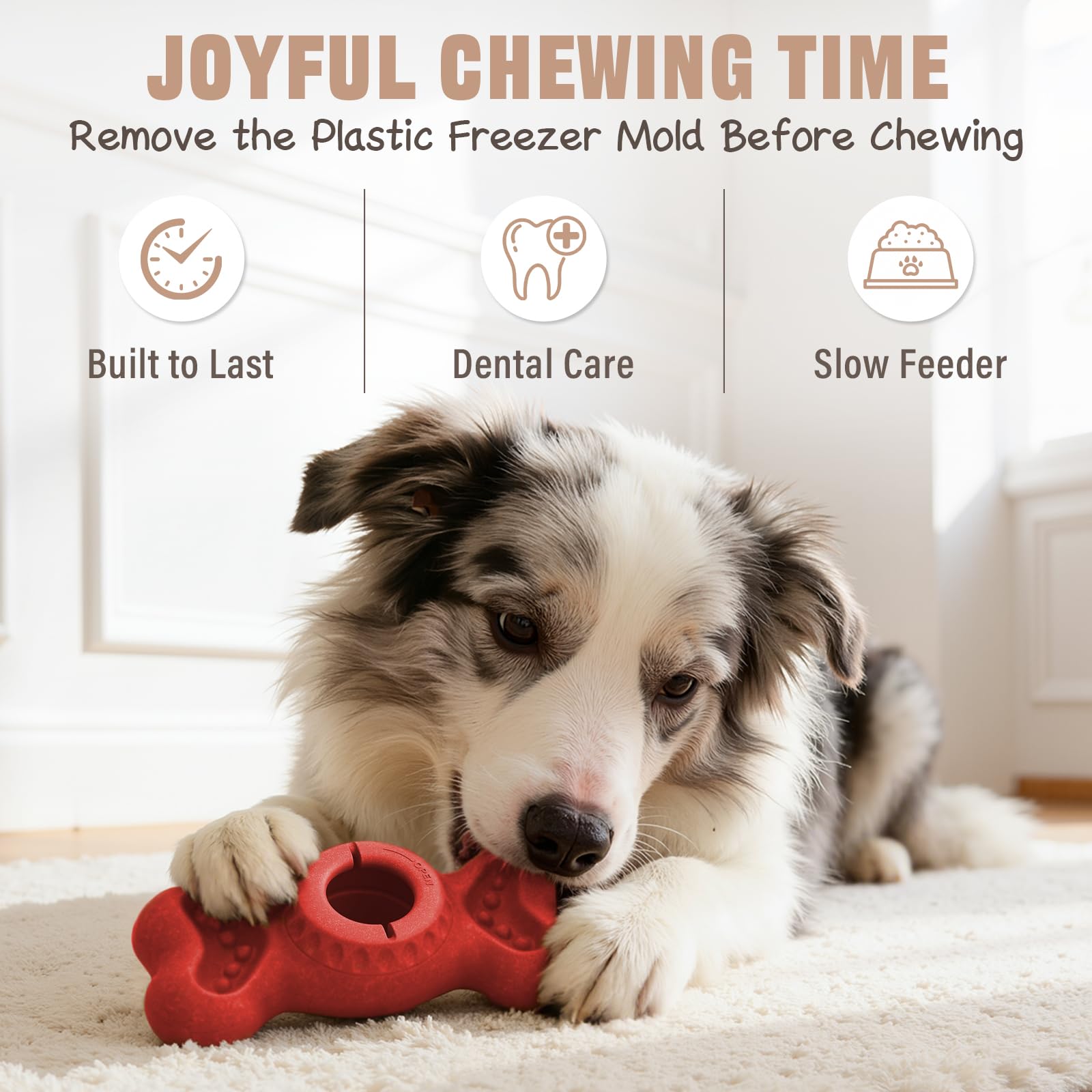 PETSWEET frozen treat molds with peanut butter grooves for refreshing rewards.