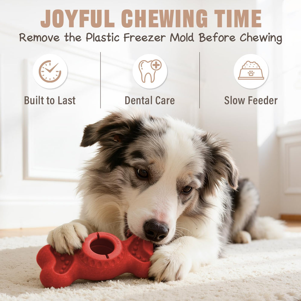 PETSWEET frozen treat molds with peanut butter grooves for refreshing rewards.