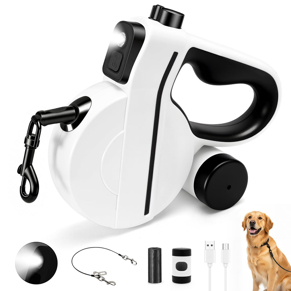 PETSWEET retractable leash with LED light for safer nighttime walks