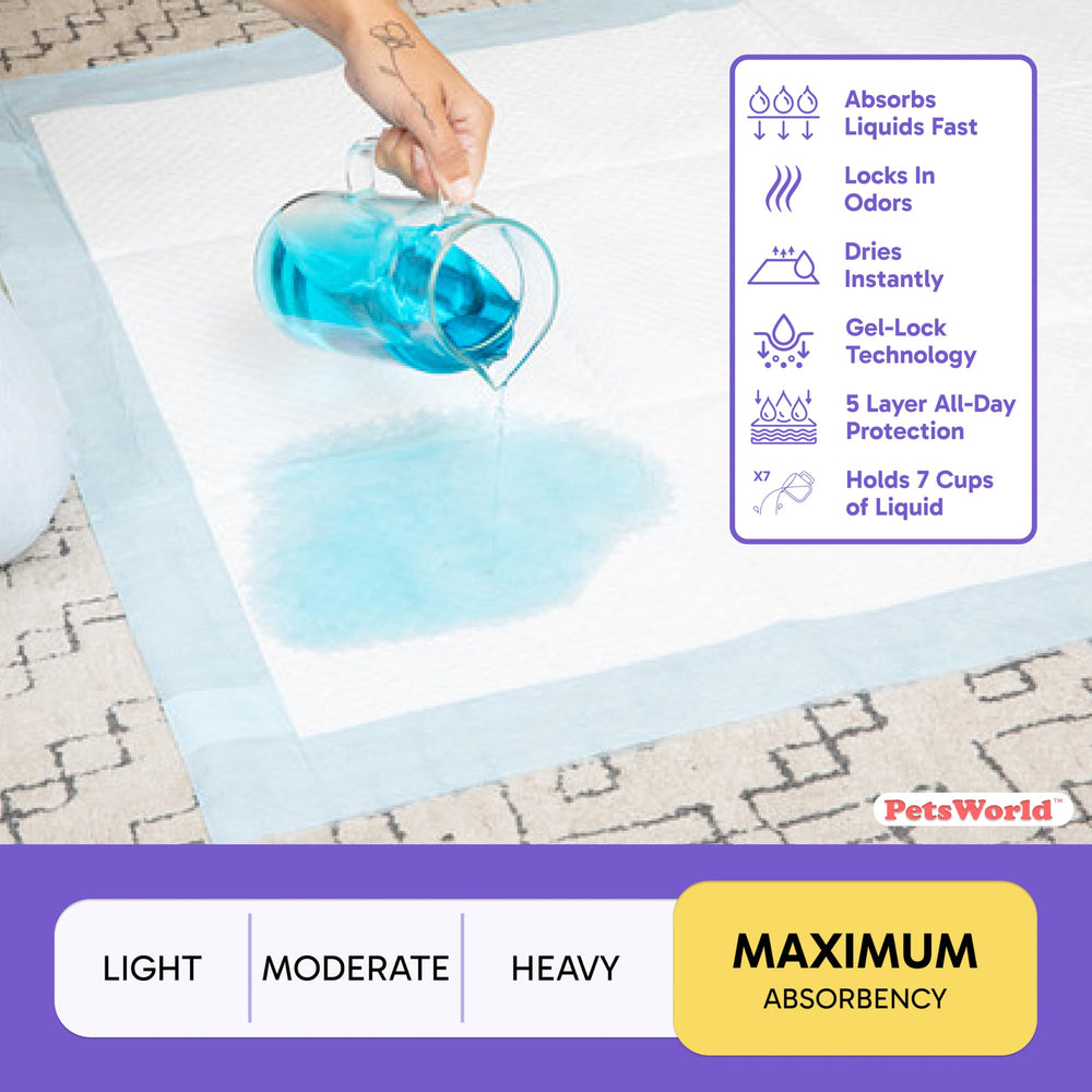 PETSWORLD Built-in attractant scent helps ease potty training for puppies.