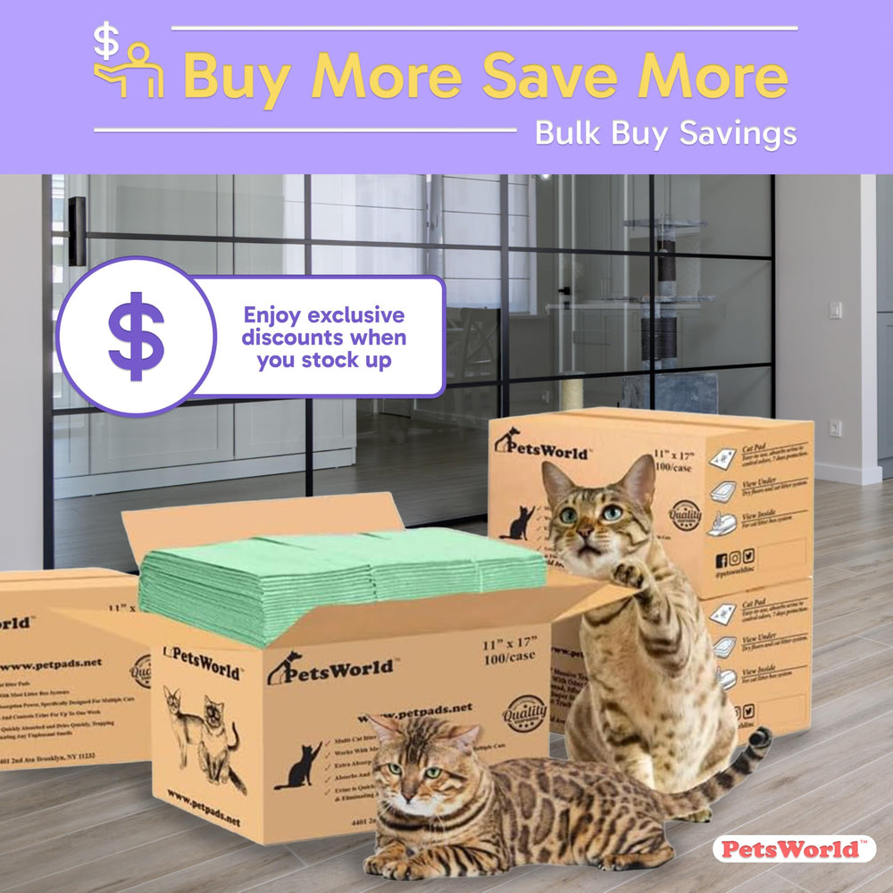 PetsWorld easy disposal cleanup pad simplifies litter maintenance.