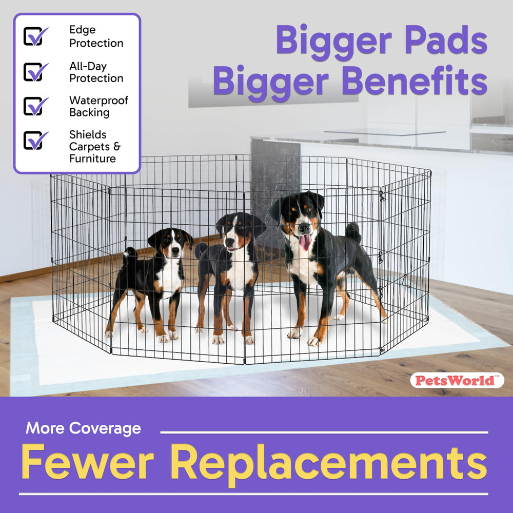 PETSWORLD five-layer absorption technology for reliable mess containment.