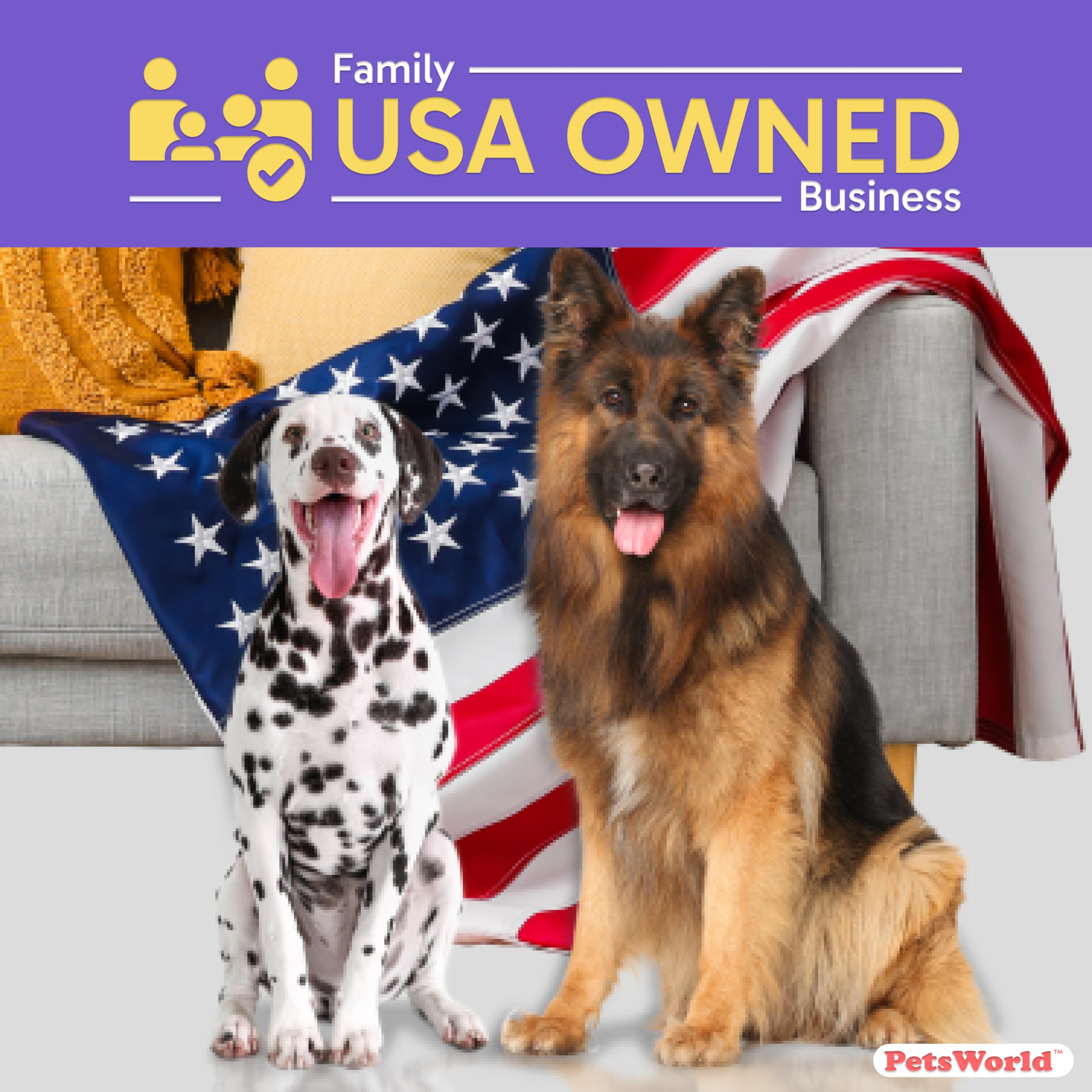 PETSWORLD Giant pads support apartment living, senior care, and multi-dog households.