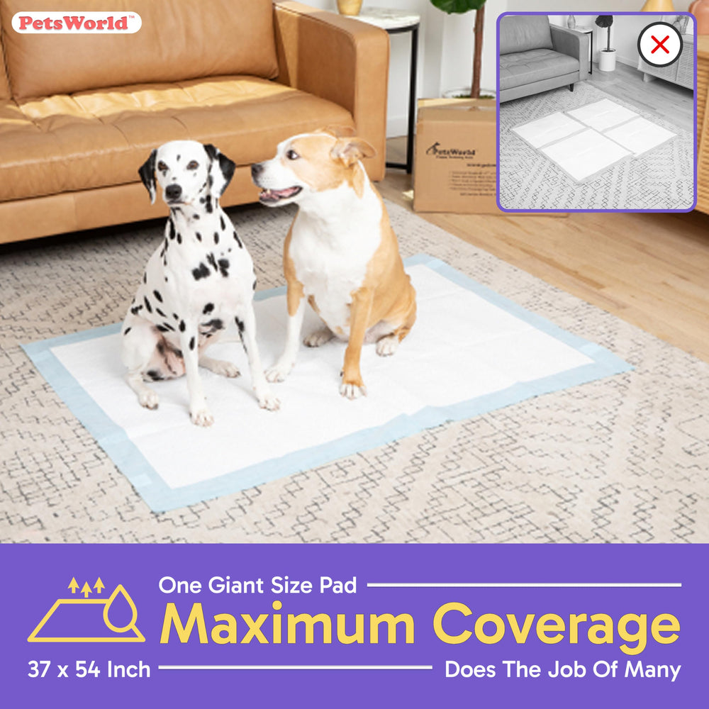 PetsWorld heavy-duty leak-proof core pads floors during training and daily use