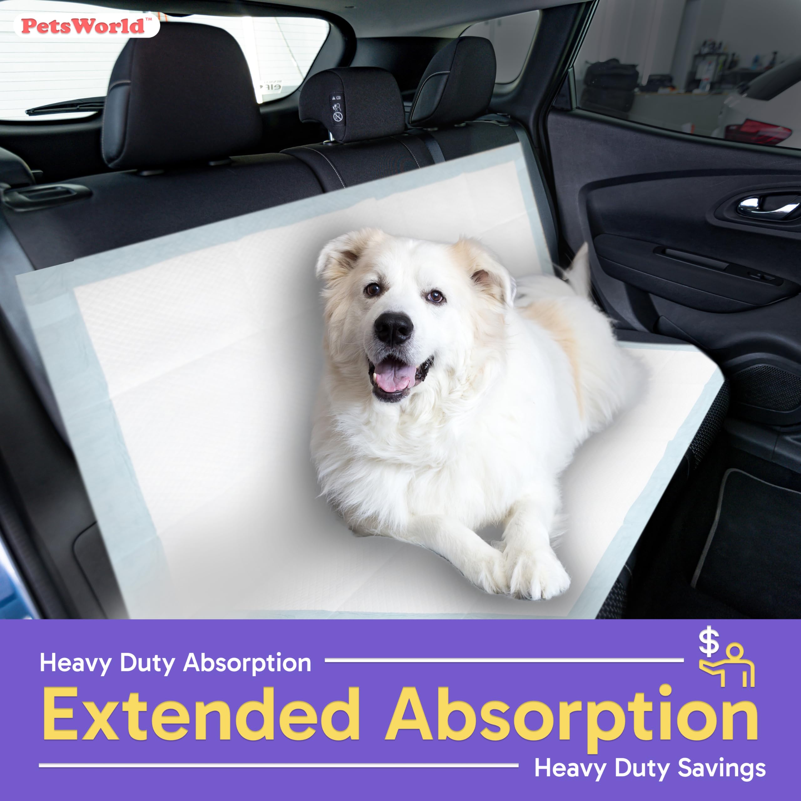 PETSWORLD multipurpose pad ideal for kennels, crates, and car seats.