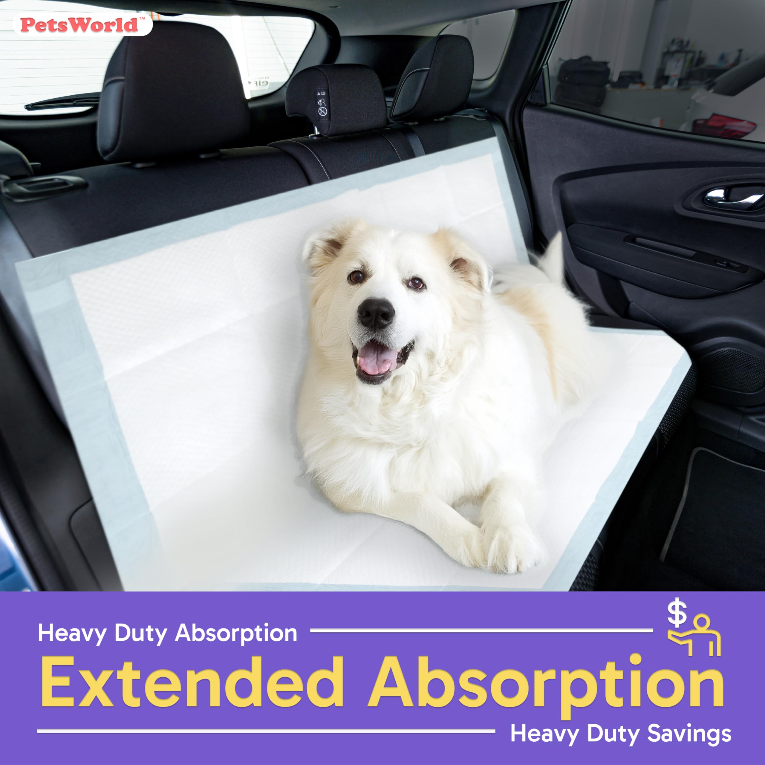 PETSWORLD Puppy training and recovery pad for crates and travel.